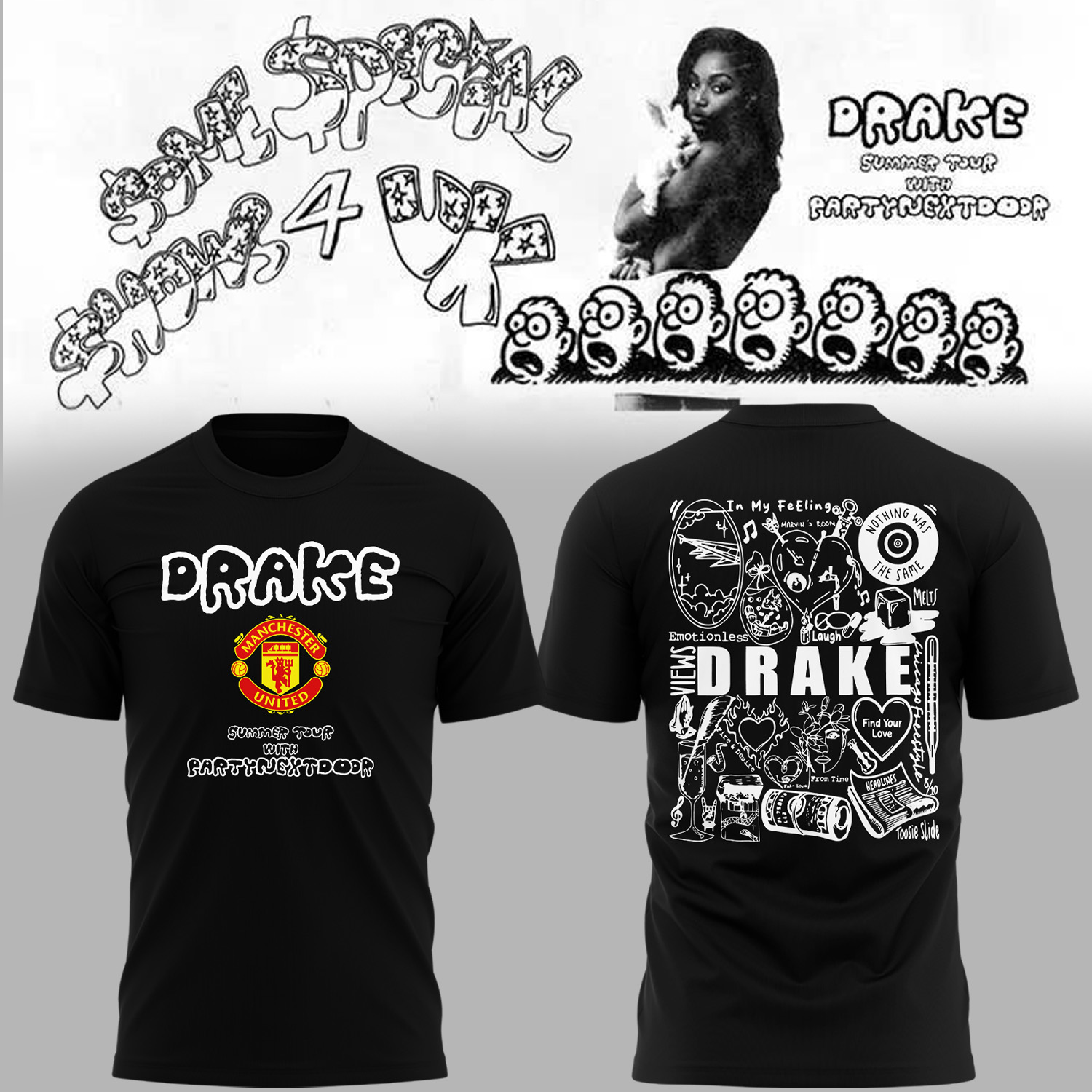 Manchester United x Drake Summer Tour 2025 Gift For Fans Shirt Manchester United x Drake Summer Tour 2025 Gift For Fans Shirt