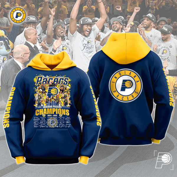 Indiana Pacers Champions 2025 3D Unisex Hoodie
