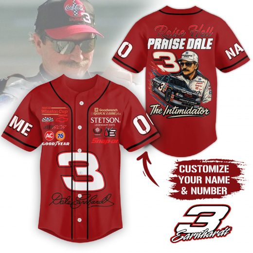 Dale Earnhardt "Raise Hell, Praise Dale" Baseball Jersey