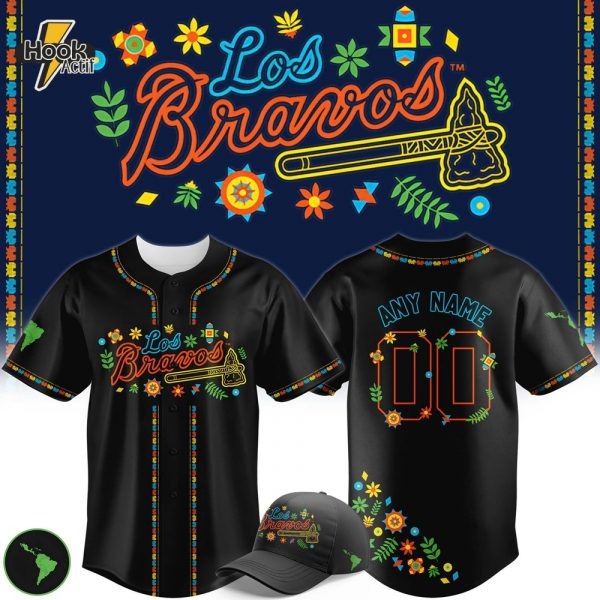Atlanta Braves Los Bravos Night Custom Baseball Jersey