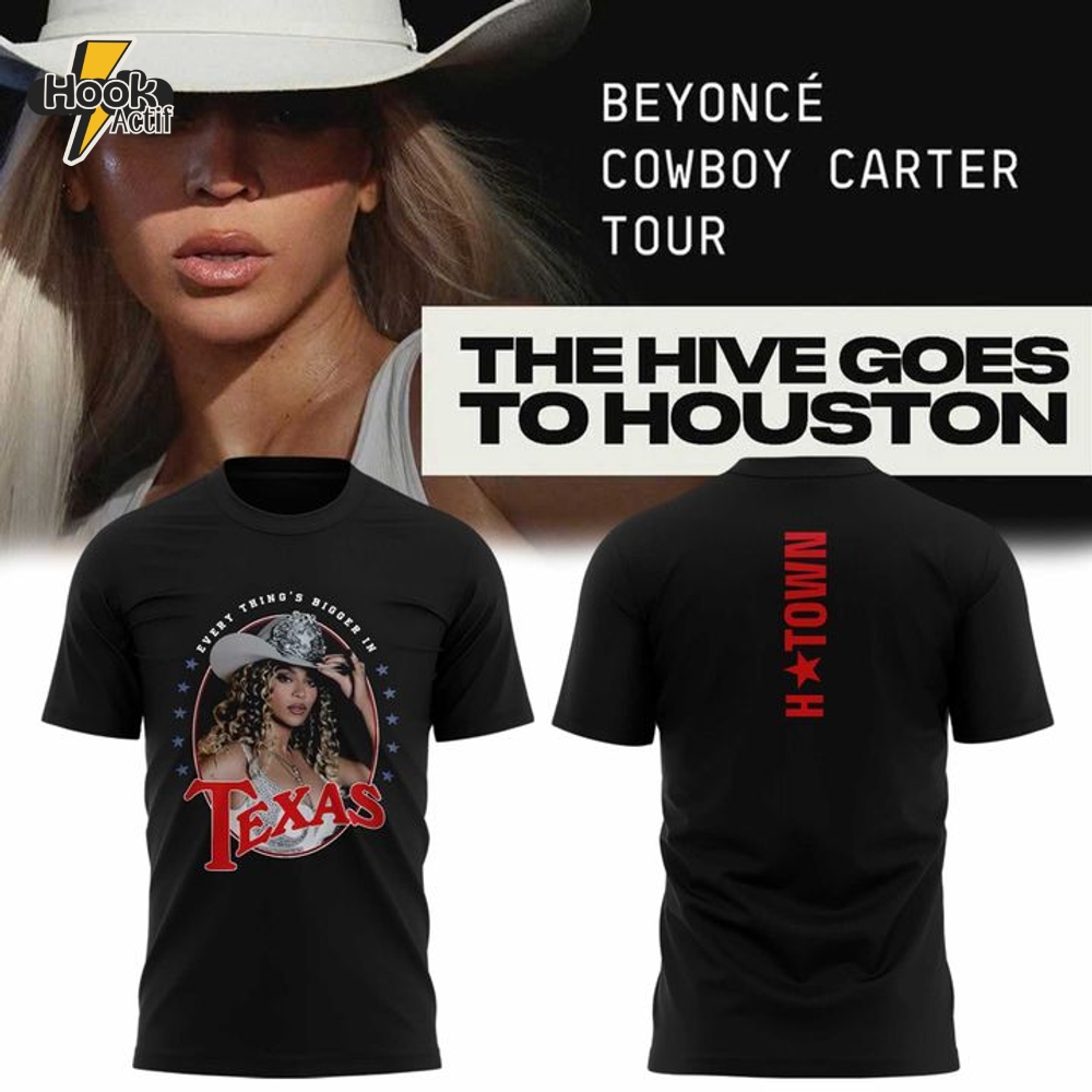 Beyonce Cowboys Carter Tour "God Bless Texas" Black Tee Beyonce Cowboys Carter Tour "God Bless Texas" Black Tee