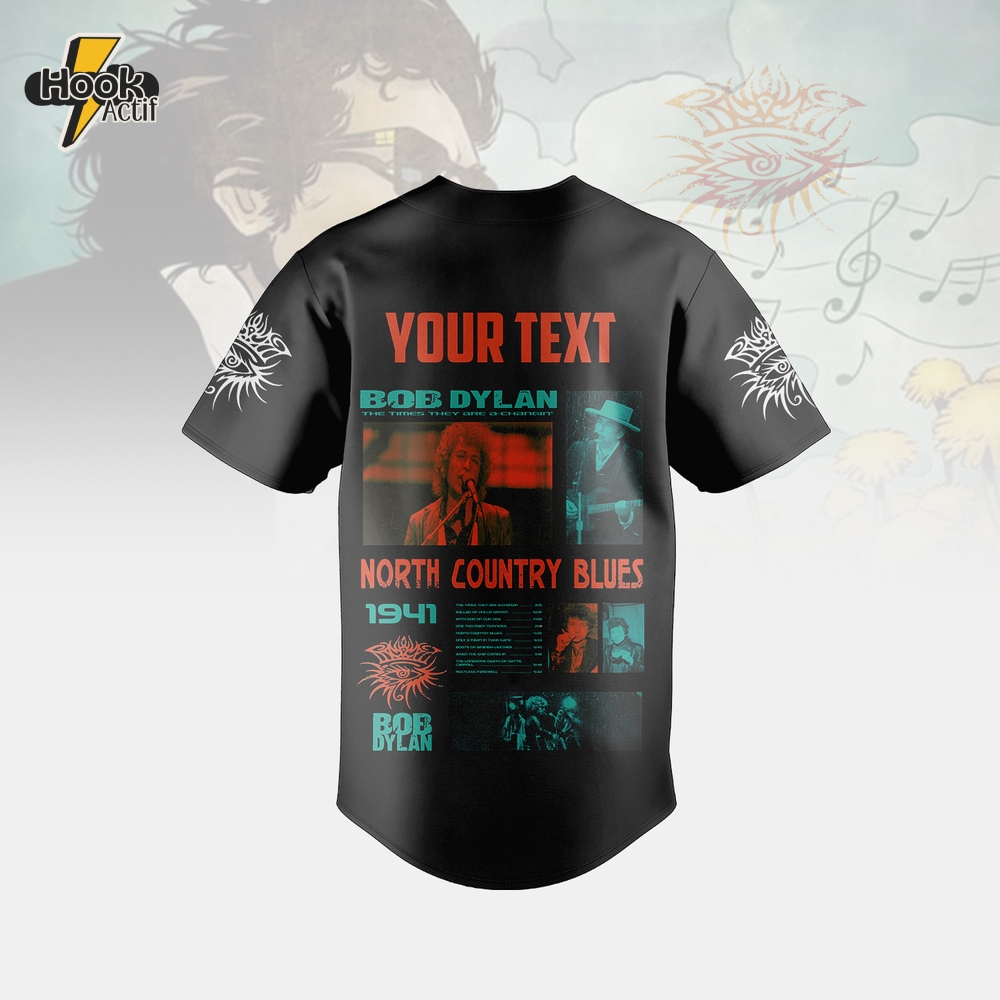 Bob Dylan New 2025 Your Text Baseball Jersey Bob Dylan New 2025 Your Text Baseball Jersey
