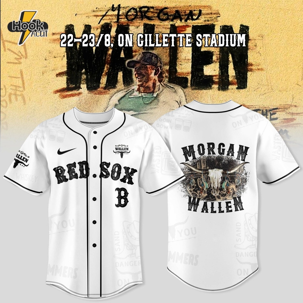 Boston Red Sox MLB x Morgan Wallen World Tour 2025 Jersey Boston Red Sox MLB x Morgan Wallen World Tour 2025 Jersey