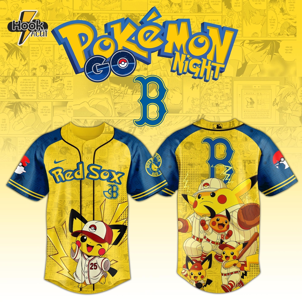 Boston Red Sox x Pokémon GO Night 2025 Limited Edition Jersey Boston Red Sox x Pokémon GO Night 2025 Limited Edition Jersey