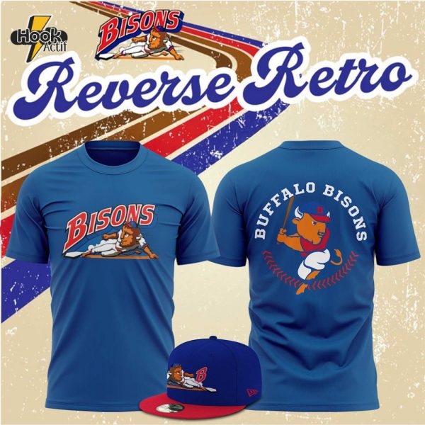 Buffalo Bisons Reverse Retro 2025 Limited Edition T-shirt - Blue