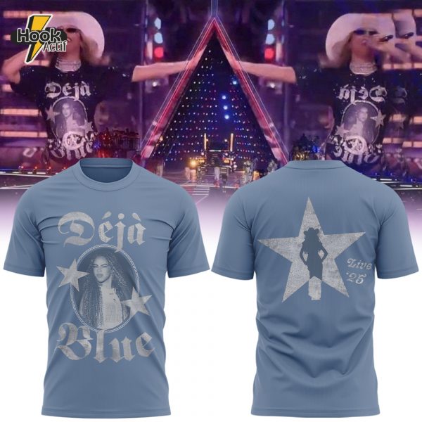COWBOY CARTER Tour 2025 "DEJA BLUE" T-Shirt - Blue