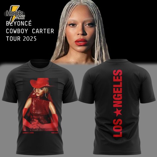 COWBOY CARTER Tour Beyoncé x Los Angeles Limited Edition 2025 T-Shirt - Black