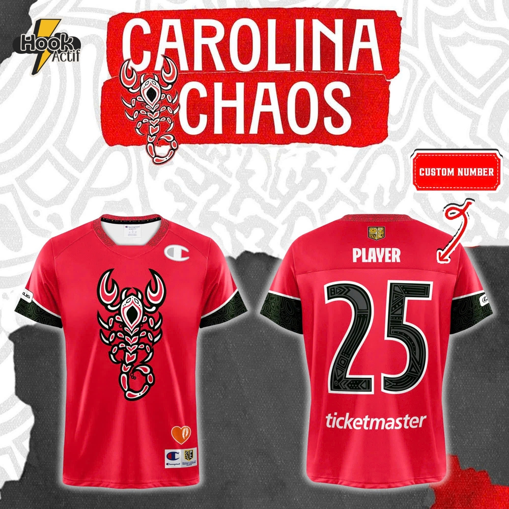 Carolina Chaos Indigenous Heritage Custom Foootbal Jersey Carolina Chaos Indigenous Heritage Custom Foootbal Jersey