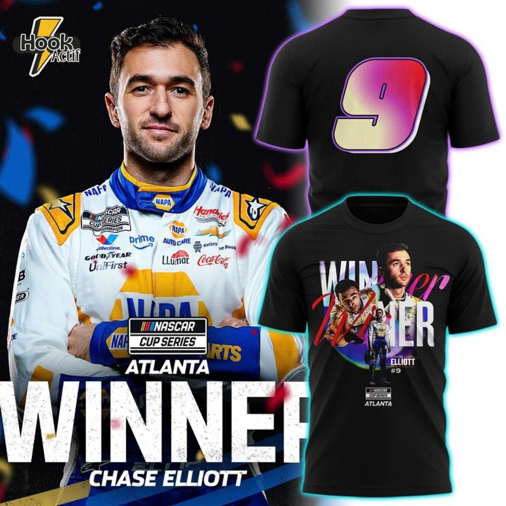Chase Elliott #9 2025 Atlanta RACE WIN Special Tee Chase Elliott #9 2025 Atlanta RACE WIN Special Tee