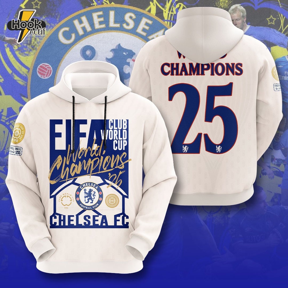 Chelsea FC 2025 Club World Cup Champions Hoodie Chelsea FC 2025 Club World Cup Champions Hoodie