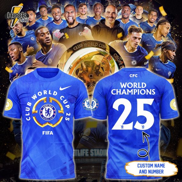 Chelsea FC Champions FIFA Club World Cup 2025 Blue T-Shirt