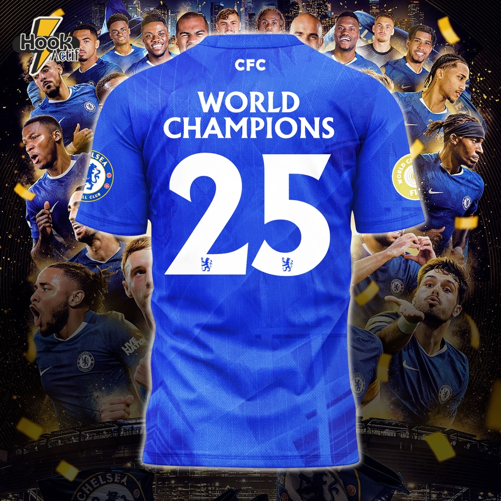 Chelsea FC Champions FIFA Club World Cup 2025 Blue T-Shirt Chelsea FC Champions FIFA Club World Cup 2025 Blue T-Shirt