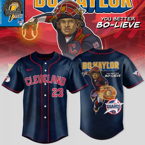 Cleveland Guardians x Guardian Power: All-Star Edition "Bo Naylor" Special Black Baseball Jersey