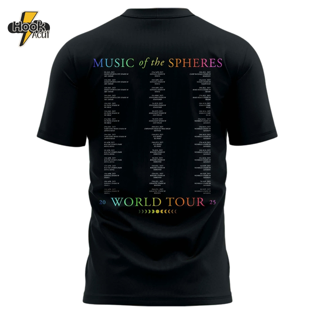 Coldplay Hard Rock Stadium 2025 Music of the Spheres World Tour Shirt Coldplay Hard Rock Stadium 2025 Music of the Spheres World Tour Shirt