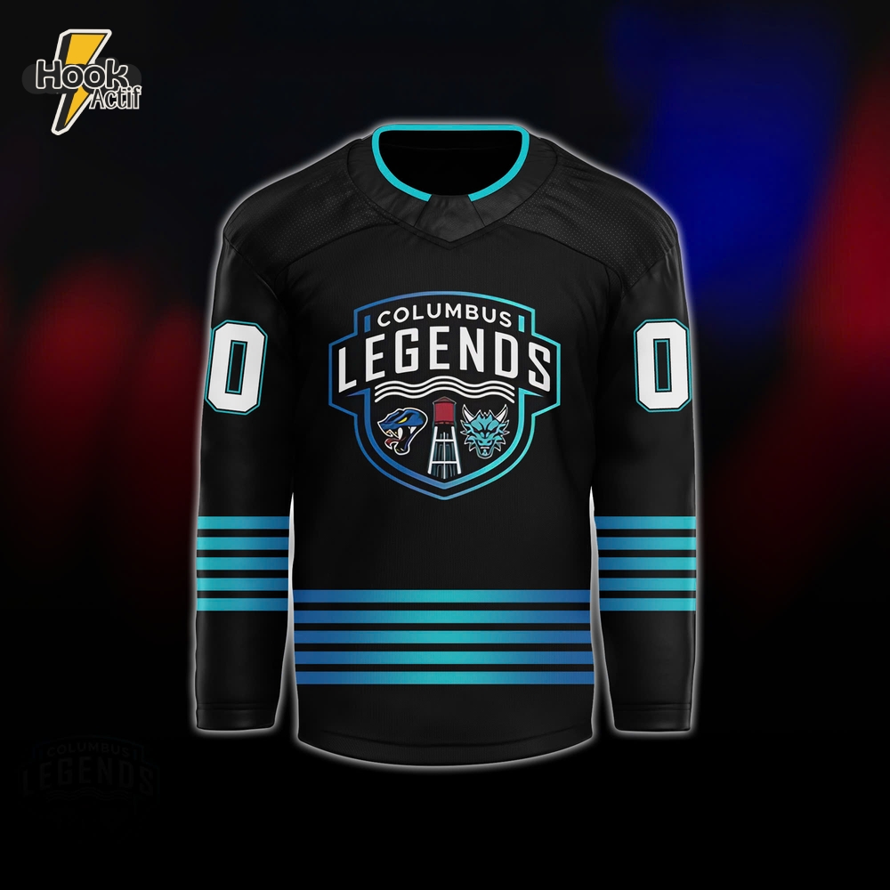 Columbus River Dragons "Legends Night" 2025 Hockey Jersey - Black Columbus River Dragons "Legends Night" 2025 Hockey Jersey - Black