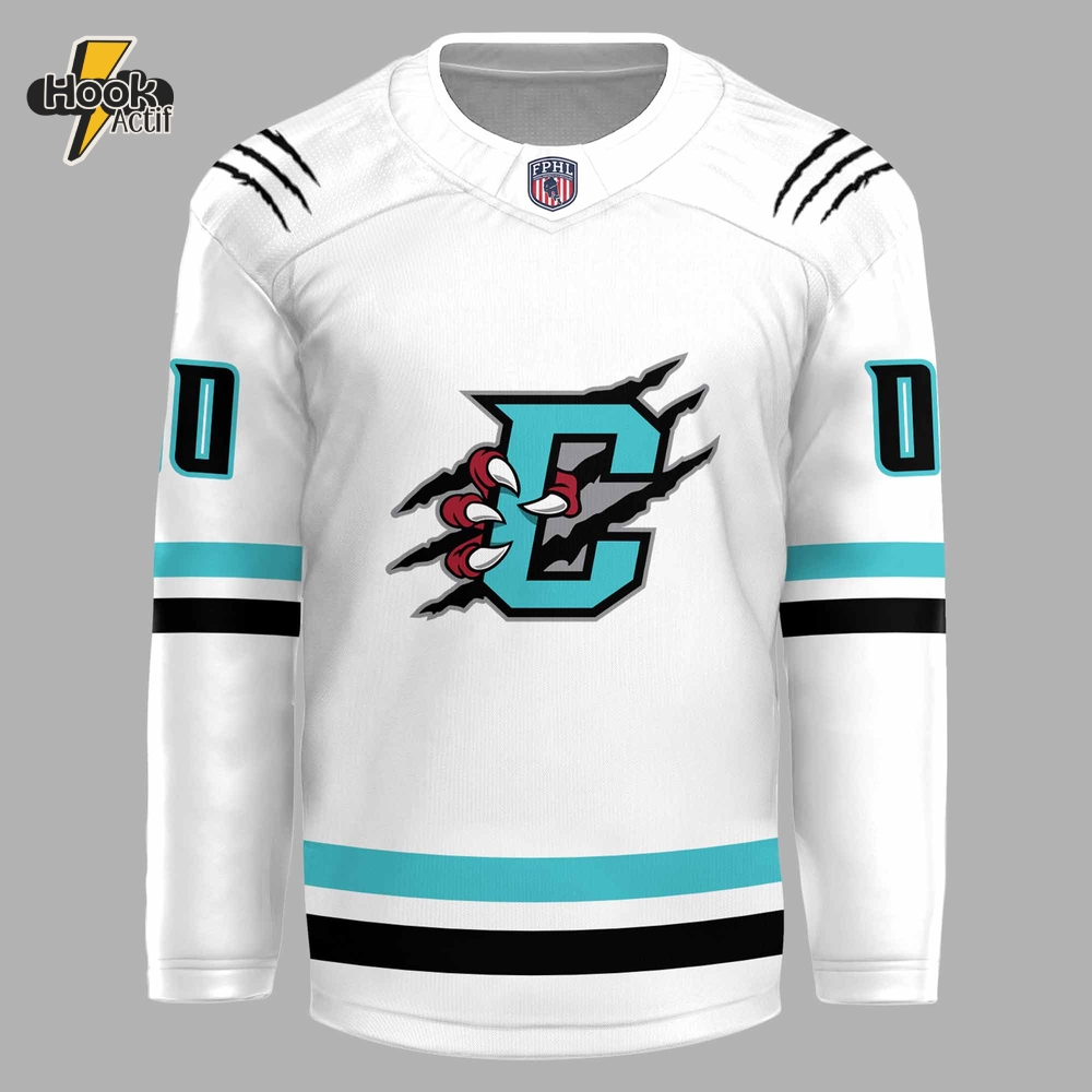 Columbus River Dragons New 2025 White Custom Hockey Jersey Columbus River Dragons New 2025 White Custom Hockey Jersey