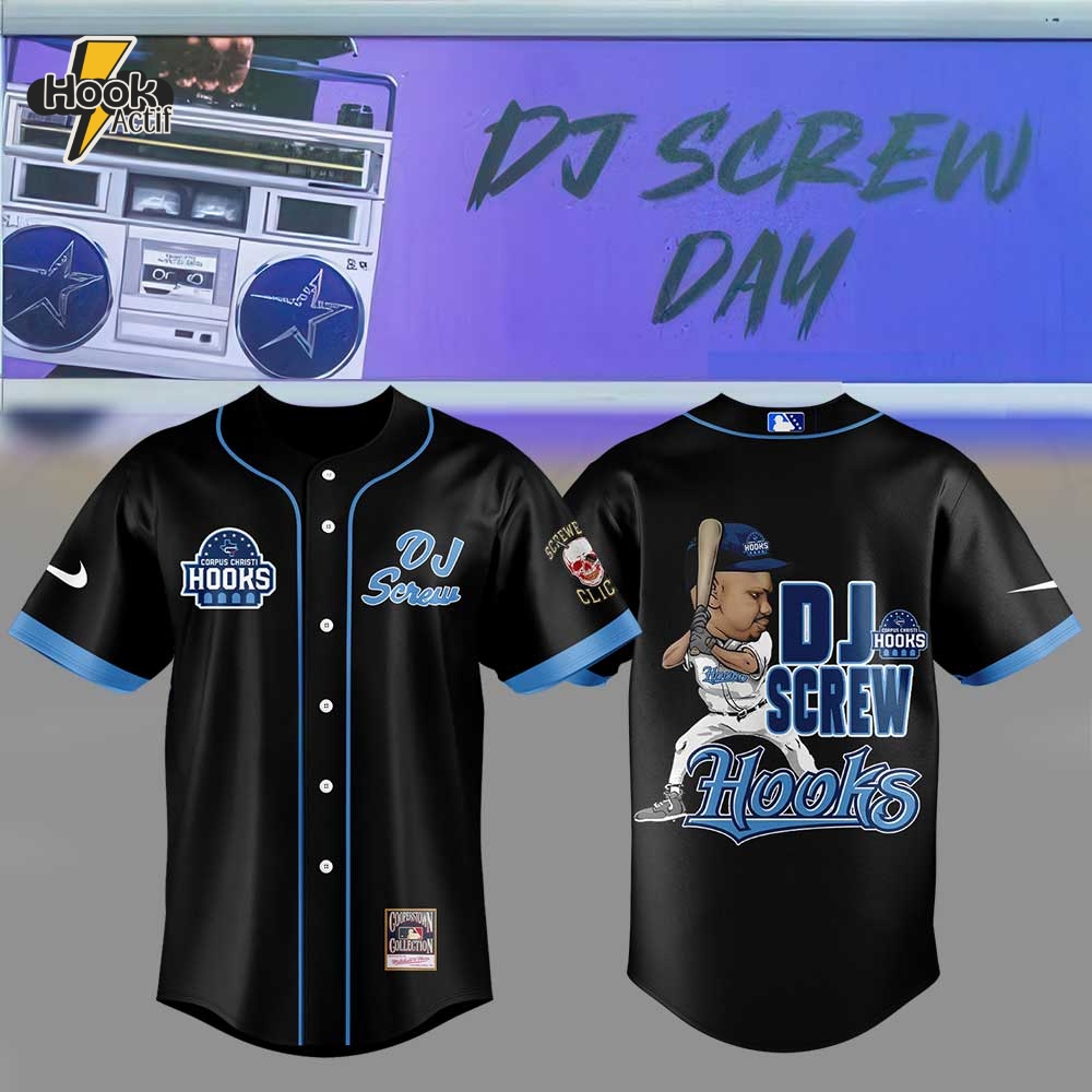 Corpus Christi Hooks x DJ Screw 2025 Special Baseball Jersey Corpus Christi Hooks x DJ Screw 2025 Special Baseball Jersey