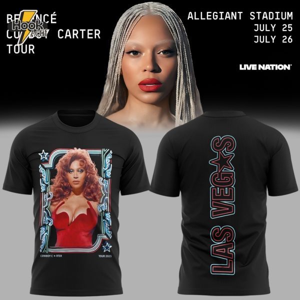 Cowboy Carter Tour Beyoncé x Las Vegas Limited Edition 2025 Black Shirt