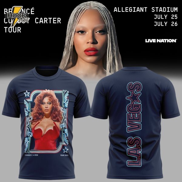 Cowboy Carter Tour Beyoncé x Las Vegas Limited Edition 2025 Blue Shirt