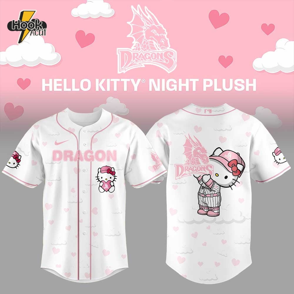 Dayton Dragons Hello Kitty Night 2025 Baseball Jersey Dayton Dragons Hello Kitty Night 2025 Baseball Jersey