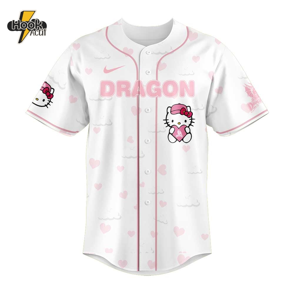 Dayton Dragons Hello Kitty Night 2025 Baseball Jersey Dayton Dragons Hello Kitty Night 2025 Baseball Jersey