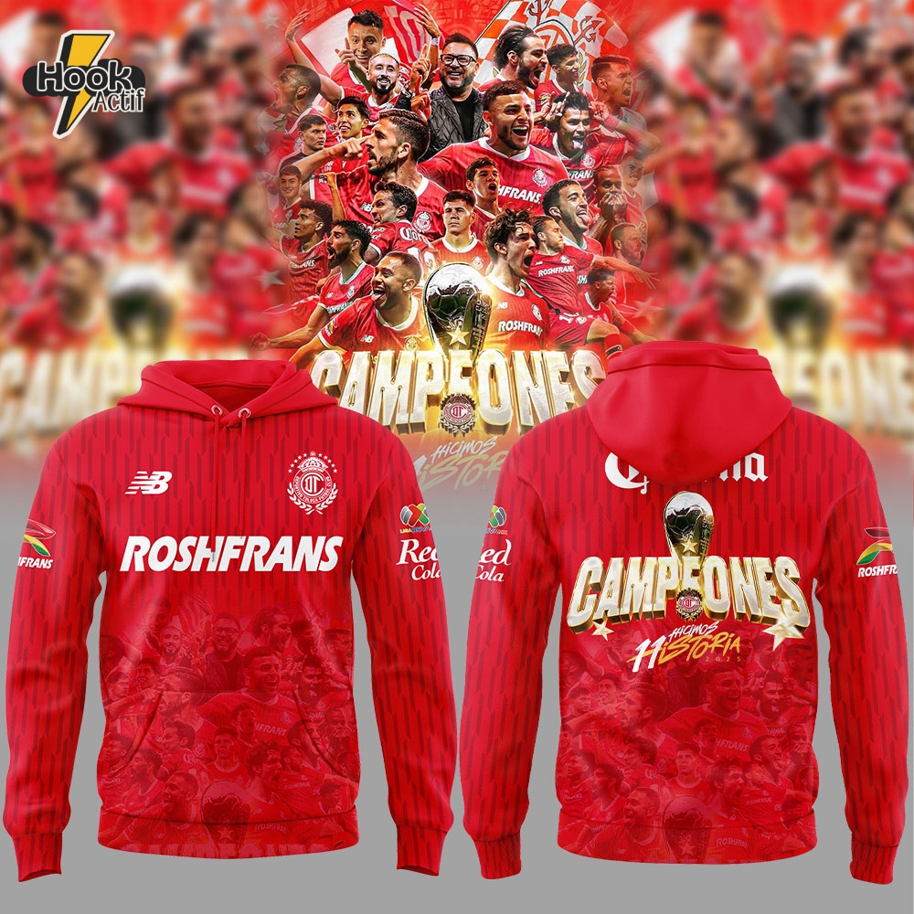 Deportivo Toluca Campeones 2025 Hoodie Deportivo Toluca Campeones 2025 Hoodie