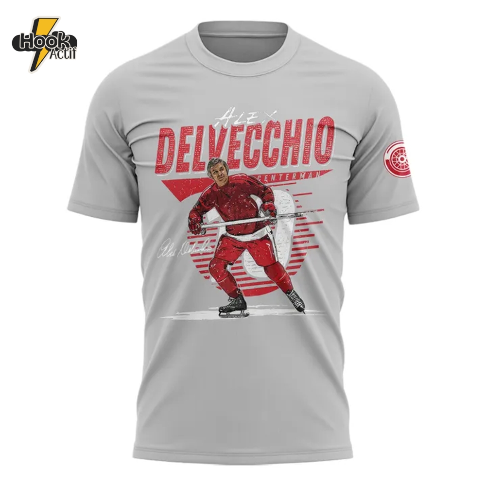 Detroit Red Wings x Alex Delvecchio "Thank you for the memories" Special Grey Tee Detroit Red Wings x Alex Delvecchio "Thank you for the memories" Special Grey Tee