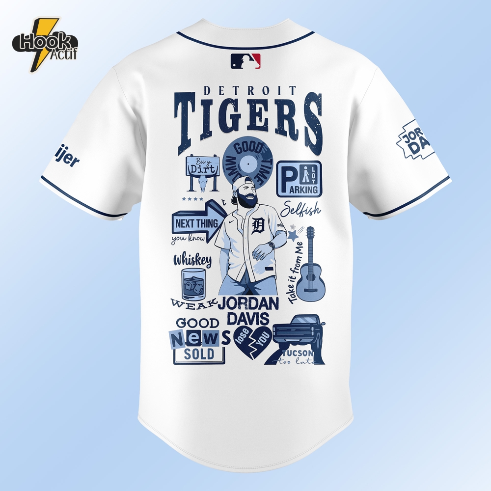 Detroit Tigers X Jordan Davis Music Special Baseball Jersey Detroit Tigers X Jordan Davis Music Special Baseball Jersey