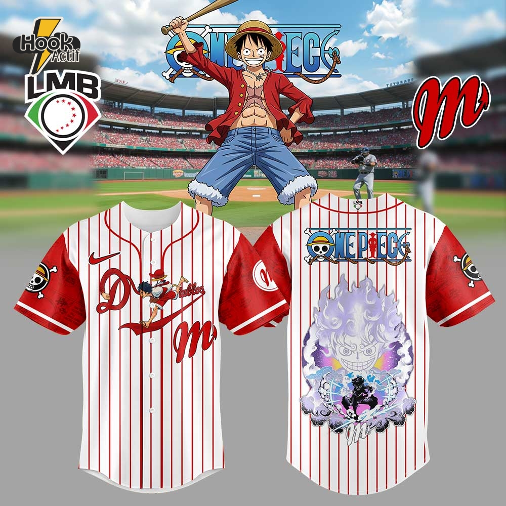Diablos Rojos del México x Straw Hat Luffy Gear 5 Baseball Jersey Diablos Rojos del México x Straw Hat Luffy Gear 5 Baseball Jersey