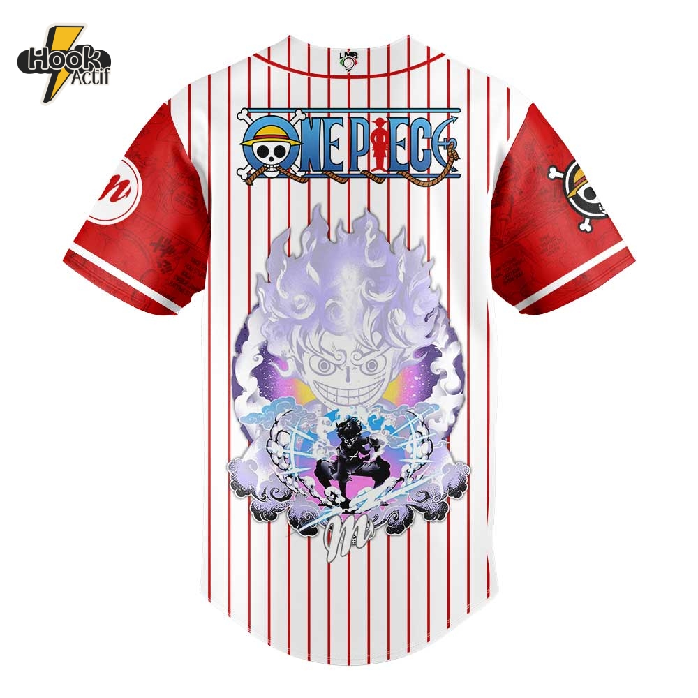 Diablos Rojos del México x Straw Hat Luffy Gear 5 Baseball Jersey Diablos Rojos del México x Straw Hat Luffy Gear 5 Baseball Jersey
