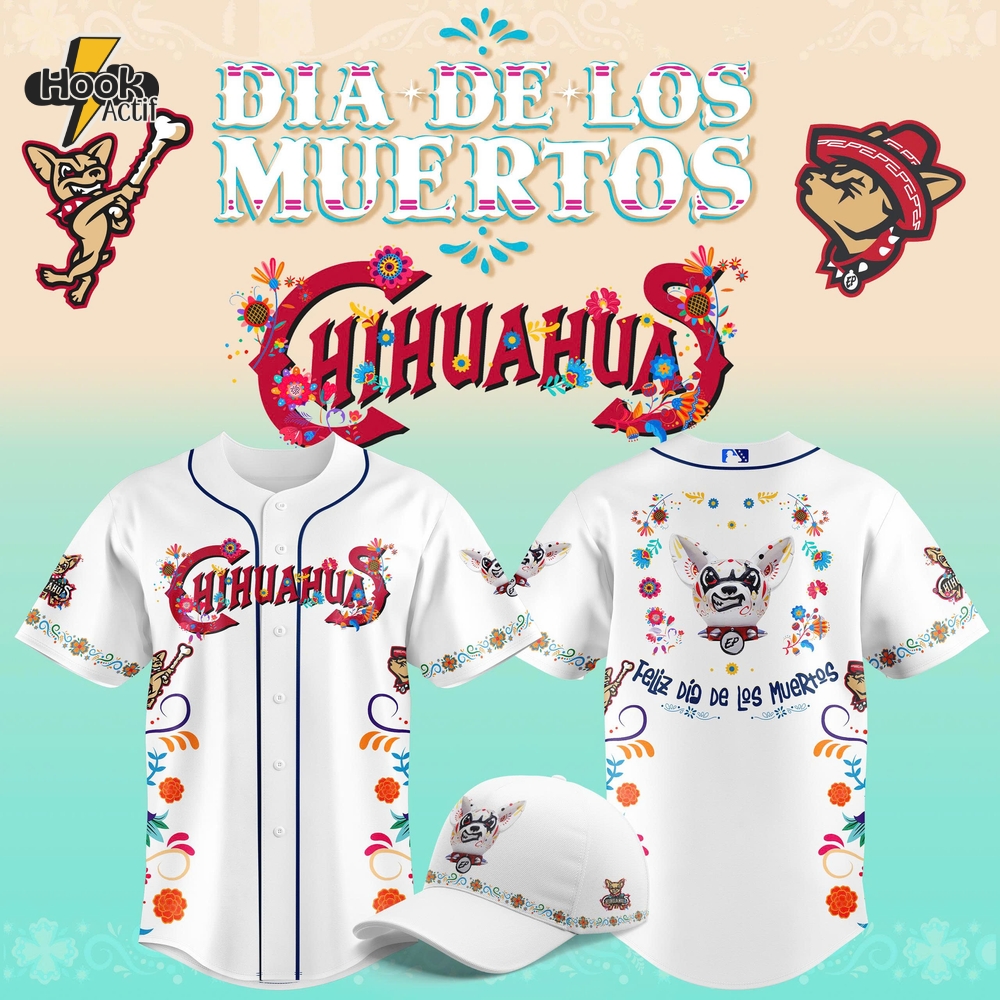 El Paso Chihuahuas Dia de los Muertos 2025 Baseball Jersey El Paso Chihuahuas Dia de los Muertos 2025 Baseball Jersey