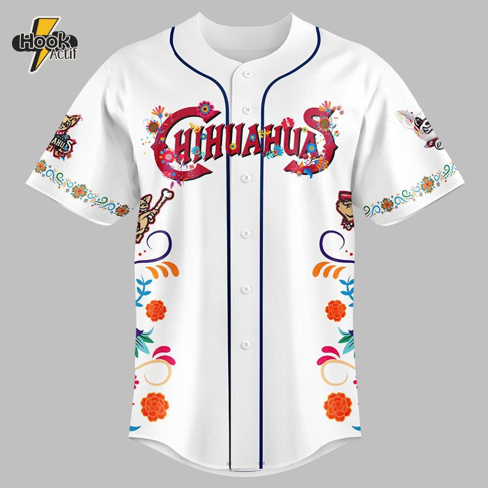 El Paso Chihuahuas Dia de los Muertos 2025 Baseball Jersey El Paso Chihuahuas Dia de los Muertos 2025 Baseball Jersey