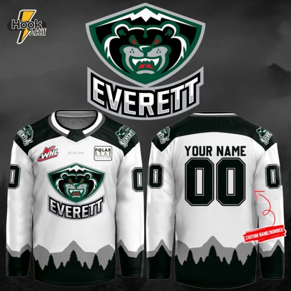 Everett Silvertips Special New 2025 Custom Hockey Jersey - White