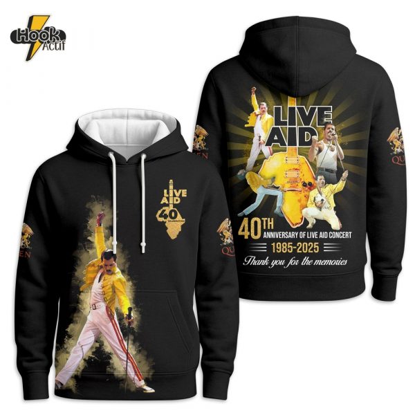 Freddie Mercury 40th Live Aid Anniversary 2025 Hoodie
