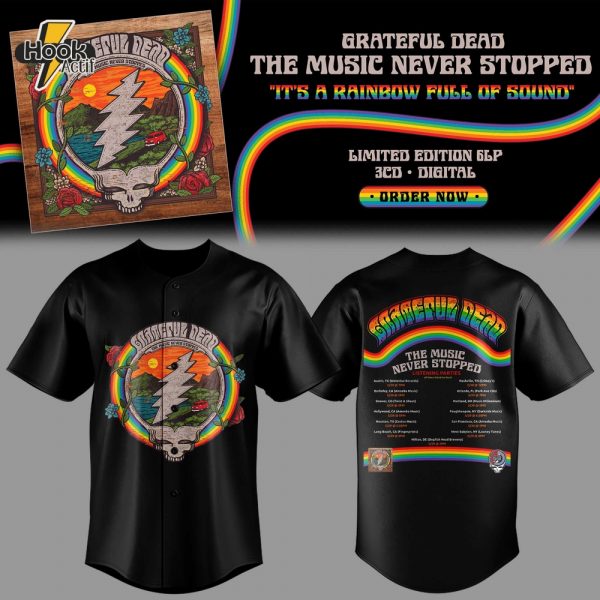 Grateful Dead The Music Never Stopped Special Jersey - Black