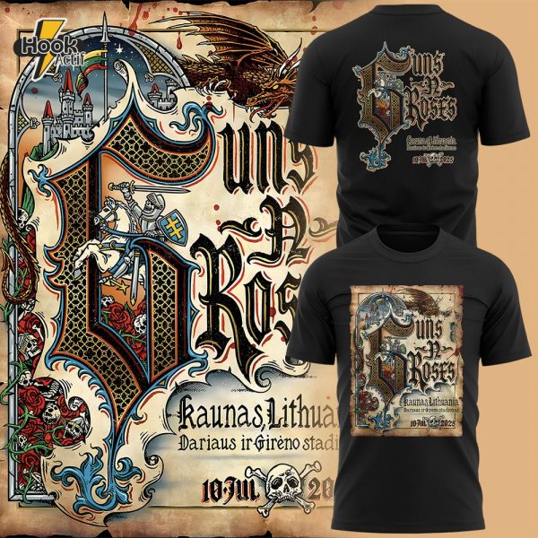 Guns N' Roses World Tour to Kaunas 2025 Special Tee