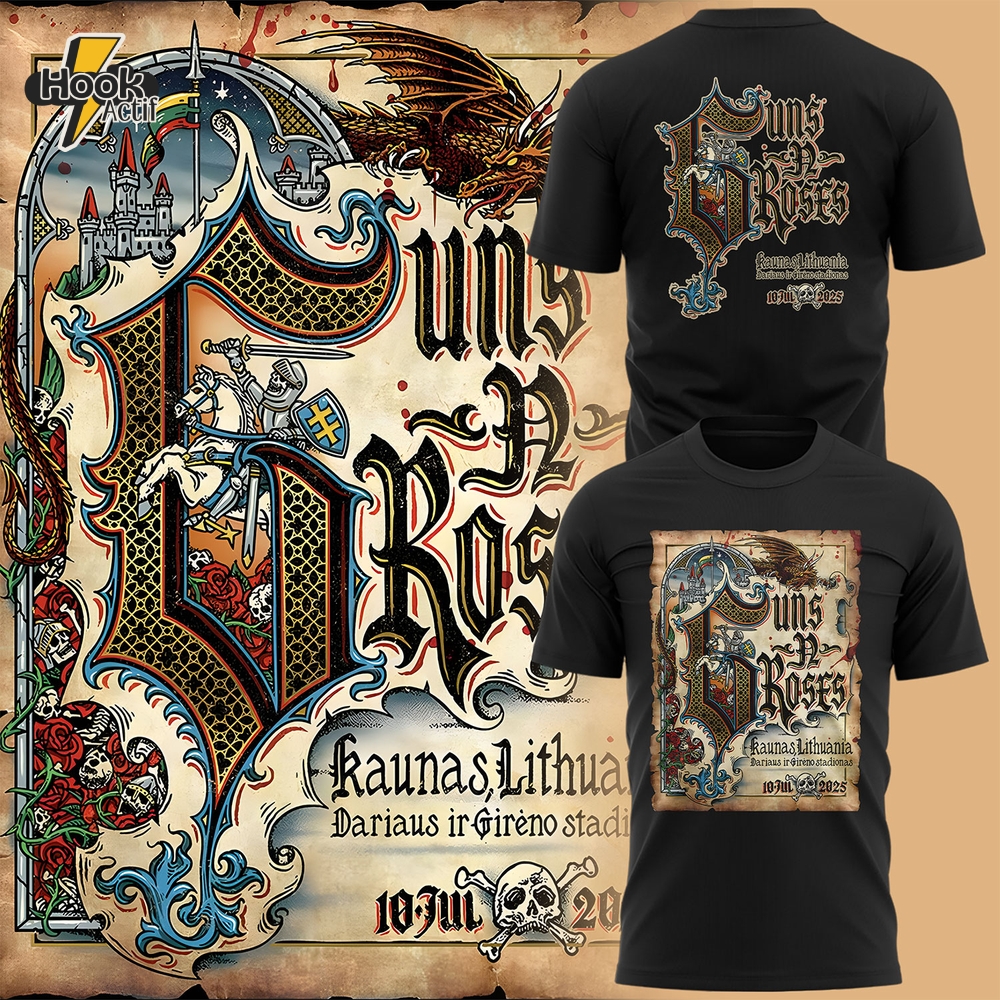 Guns N' Roses World Tour to Kaunas 2025 Special Tee Guns N' Roses World Tour to Kaunas 2025 Special Tee