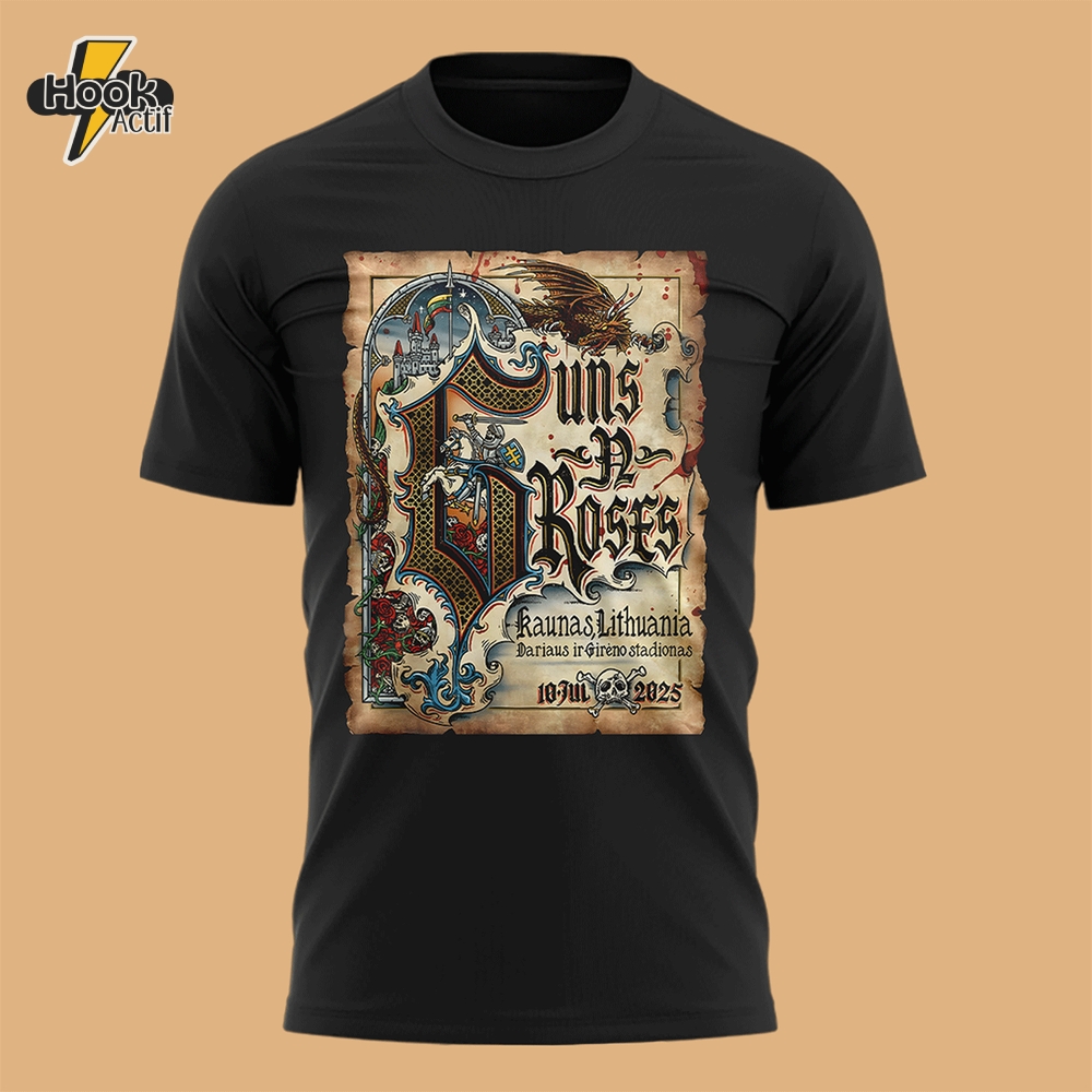Guns N' Roses World Tour to Kaunas 2025 Special Tee Guns N' Roses World Tour to Kaunas 2025 Special Tee