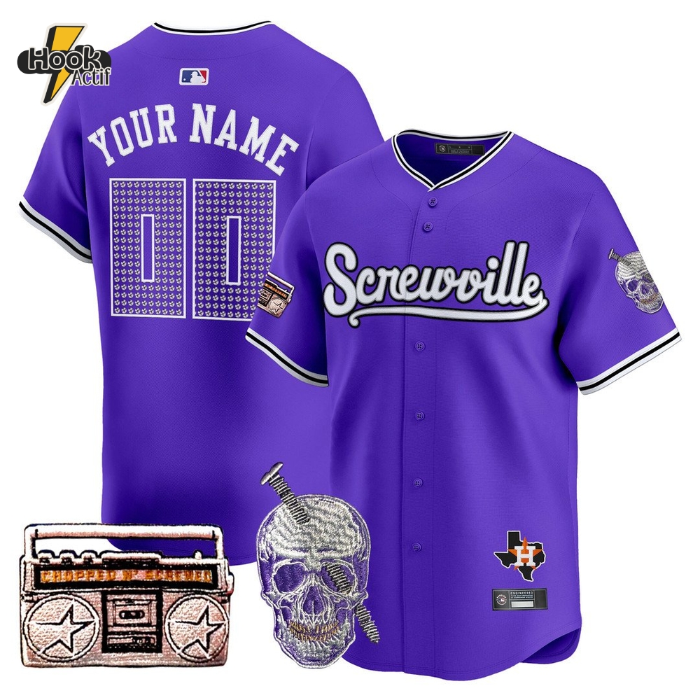 Houston Astros x DJ Screw 2025 "Screwville" Special Edition Baseball Jersey Houston Astros x DJ Screw 2025 "Screwville" Special Edition Baseball Jersey