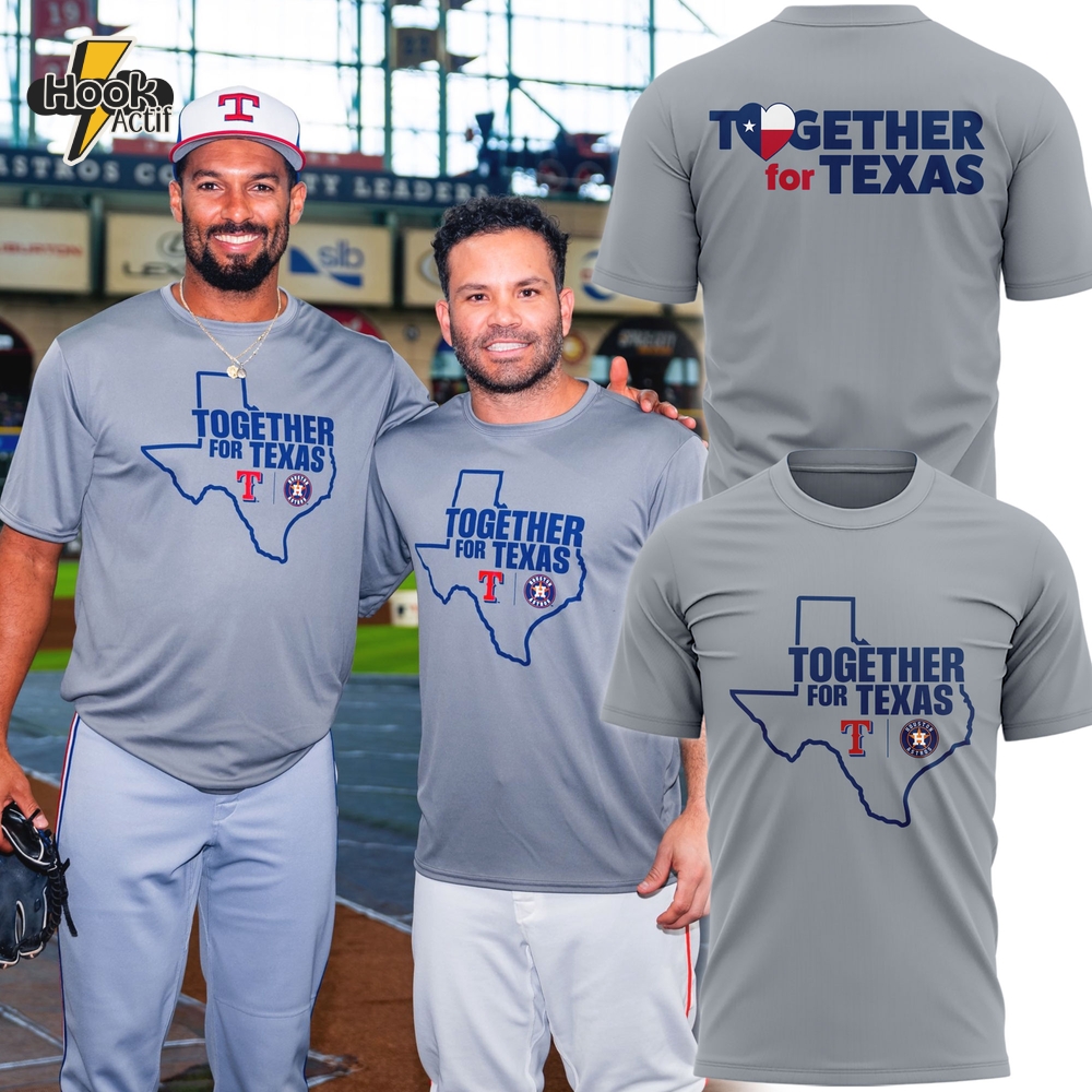 Houston Astros x Texas Rangers "Together For Texas" Special Grey Shirt Houston Astros x Texas Rangers "Together For Texas" Special Grey Shirt