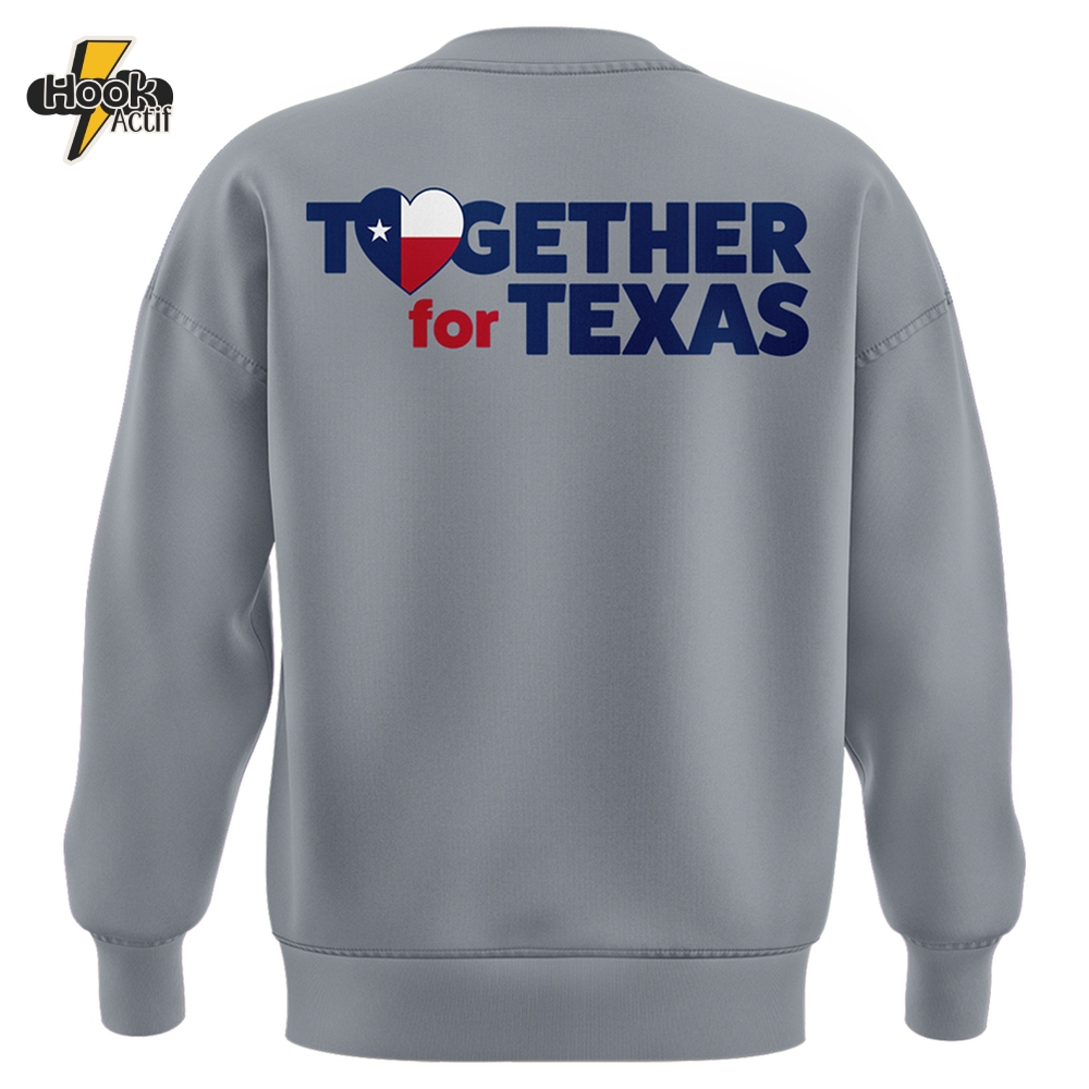 Houston Astros x Texas Rangers "Together For Texas" Special Grey Sweatshirt Houston Astros x Texas Rangers "Together For Texas" Special Grey Sweatshirt