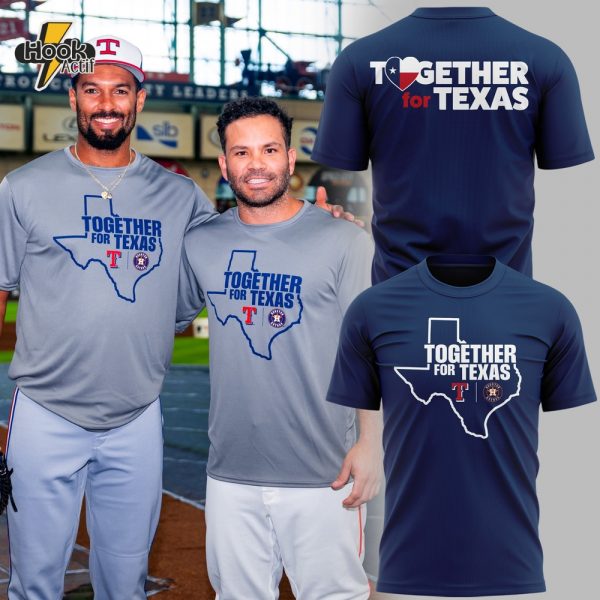 Houston Astros x Texas Rangers "Together For Texas" Special Navy Shirt