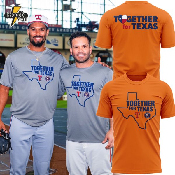 Houston Astros x Texas Rangers "Together For Texas" Special Orange Shirt