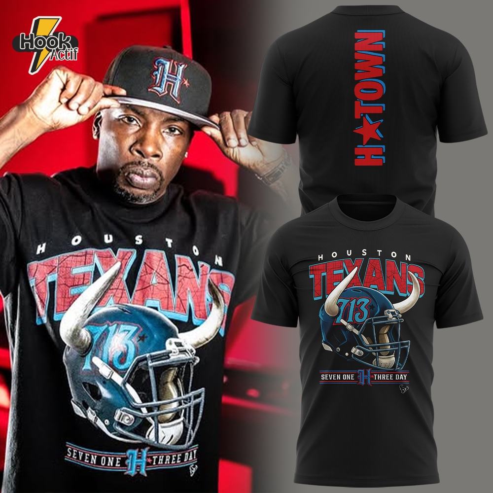 Houston Texans x H-Townnn 713 Day Lil Keke T-Shirt - Black Houston Texans x H-Townnn 713 Day Lil Keke T-Shirt - Black