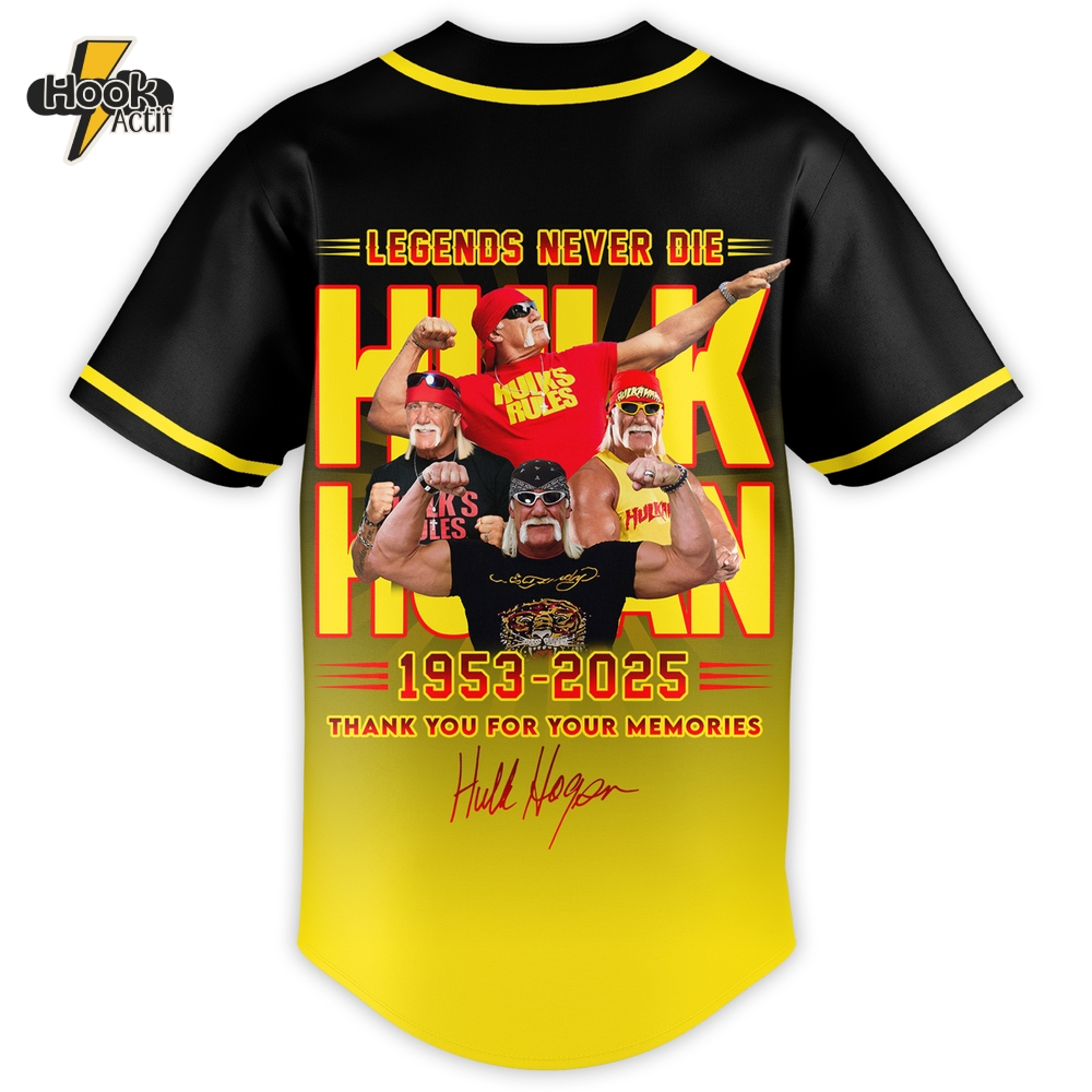 Hulk Hogan 1953-2025 " FOREVER" Baseball Jersey Hulk Hogan 1953-2025 " FOREVER" Baseball Jersey