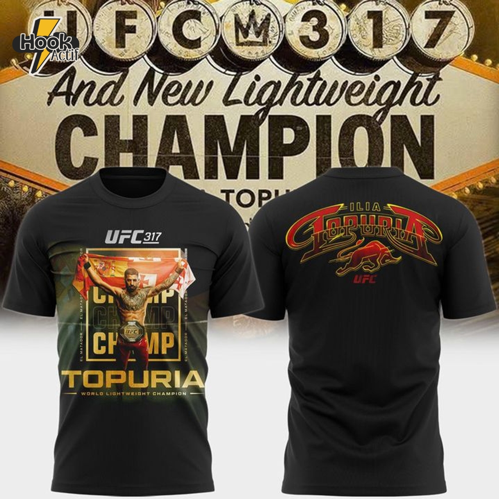 Ilia Topuria UFC 317 Lightweight Champion Special T-Shirt Ilia Topuria UFC 317 Lightweight Champion Special T-Shirt