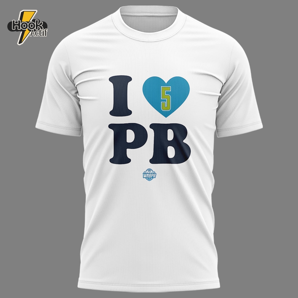 Indiana Fever I Love PB White T-shirt Indiana Fever I Love PB White T-shirt