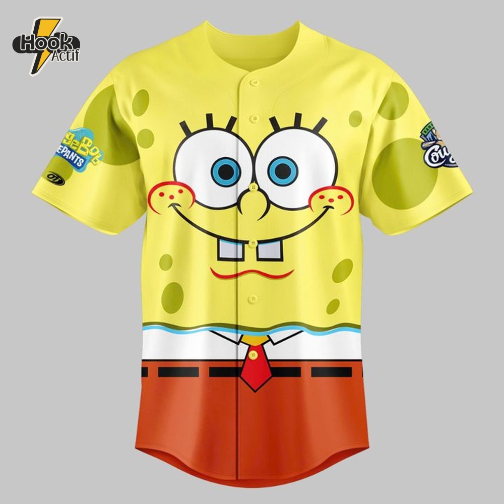 Kane County Cougars x SpongeBob SquarePants Personalized Baseball Jersey Kane County Cougars x SpongeBob SquarePants Personalized Baseball Jersey