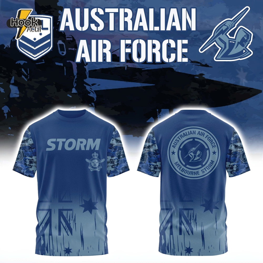 Melbourne Storm NRL x Australian Air Force Limited Shirt Melbourne Storm NRL x Australian Air Force Limited Shirt