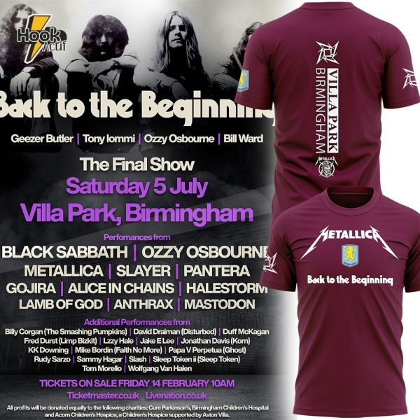 Metallica x Aston Villa New 2025 Limited Edition Shirt